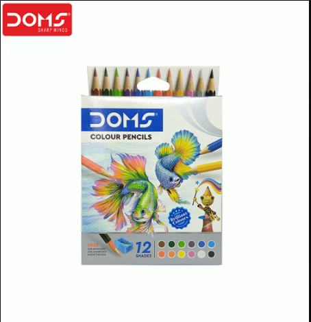 DOMS কালার পেন্সিল (১২ কালার হাফ সাইজ)