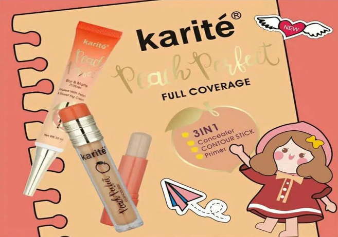 Kiss Beauty Karite Peach Perfect Full Coverage ম্যাট কনসিলার কনট্যুর ময়েশ্চার প্রাইমার কসমেটিকস মেকআপ সেট