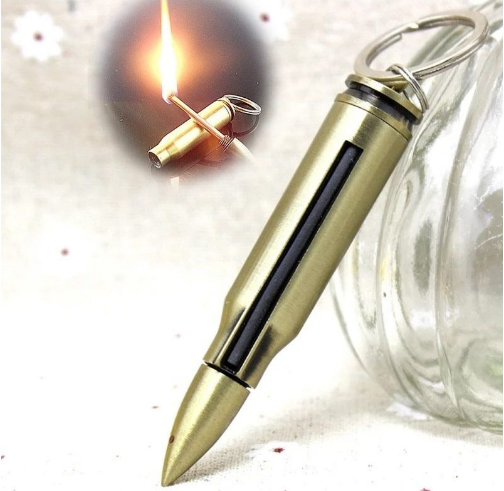 Bullet Styled Waterproof Kerosene লাইটার উইথ কি রিং