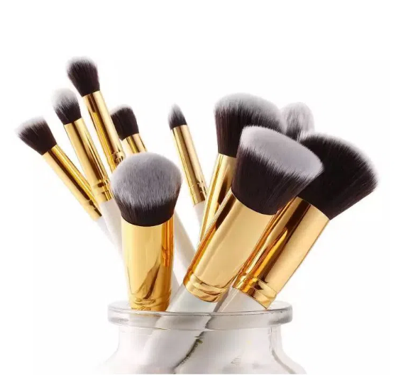 Kabuki Professional মেকআপ ব্রাশ সেট of 10 pcs