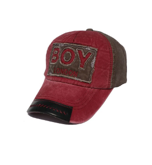 Wash Maroon Boy Logo Washed Embroidery চায়না বেসবল ক্যাপ