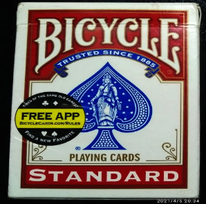 Bicycle Standard Index প্লেয়িং কার্ড -রেড
