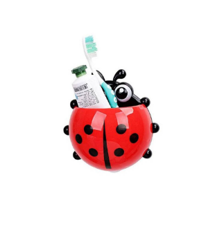 Decorative Lady Bug Toothbrush Holder
