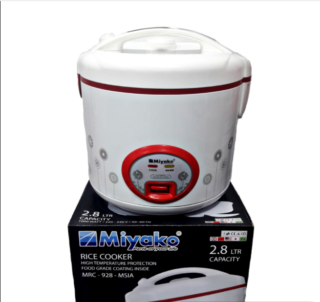 মিয়াকো রাইস কুকার ২.৮ লিটার এক পাতিল MRC-928-MSIA