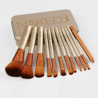 Naked মেকআপ ব্রাশ সেট - 12 pcs