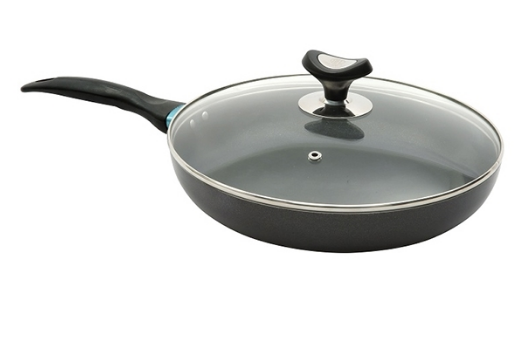 Fry Pan with Lid (Black) - 22 cm