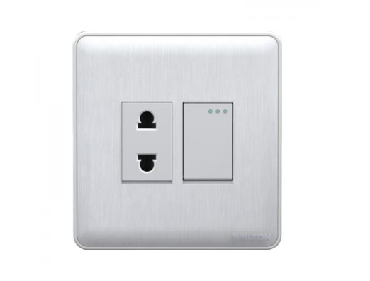 পার্ল হোয়াইট (গ্লোরি সিরিজ) DS-EE-115-2-pin-Socket-with-Switch