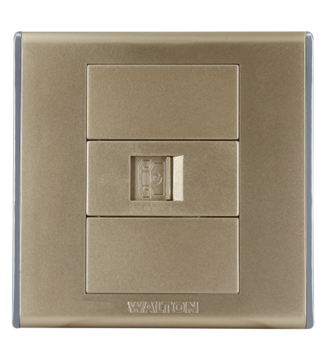 মেটালিক সিলভার/ব্লাক/গোল্ড (A8 সিরিজ) DS-EE-113-Telephone-Socket
